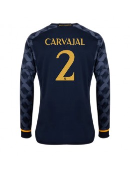 Moški Nogometna dresi replika Real Madrid Daniel Carvajal #2 Gostujoči 2023-24 Dolgi rokav